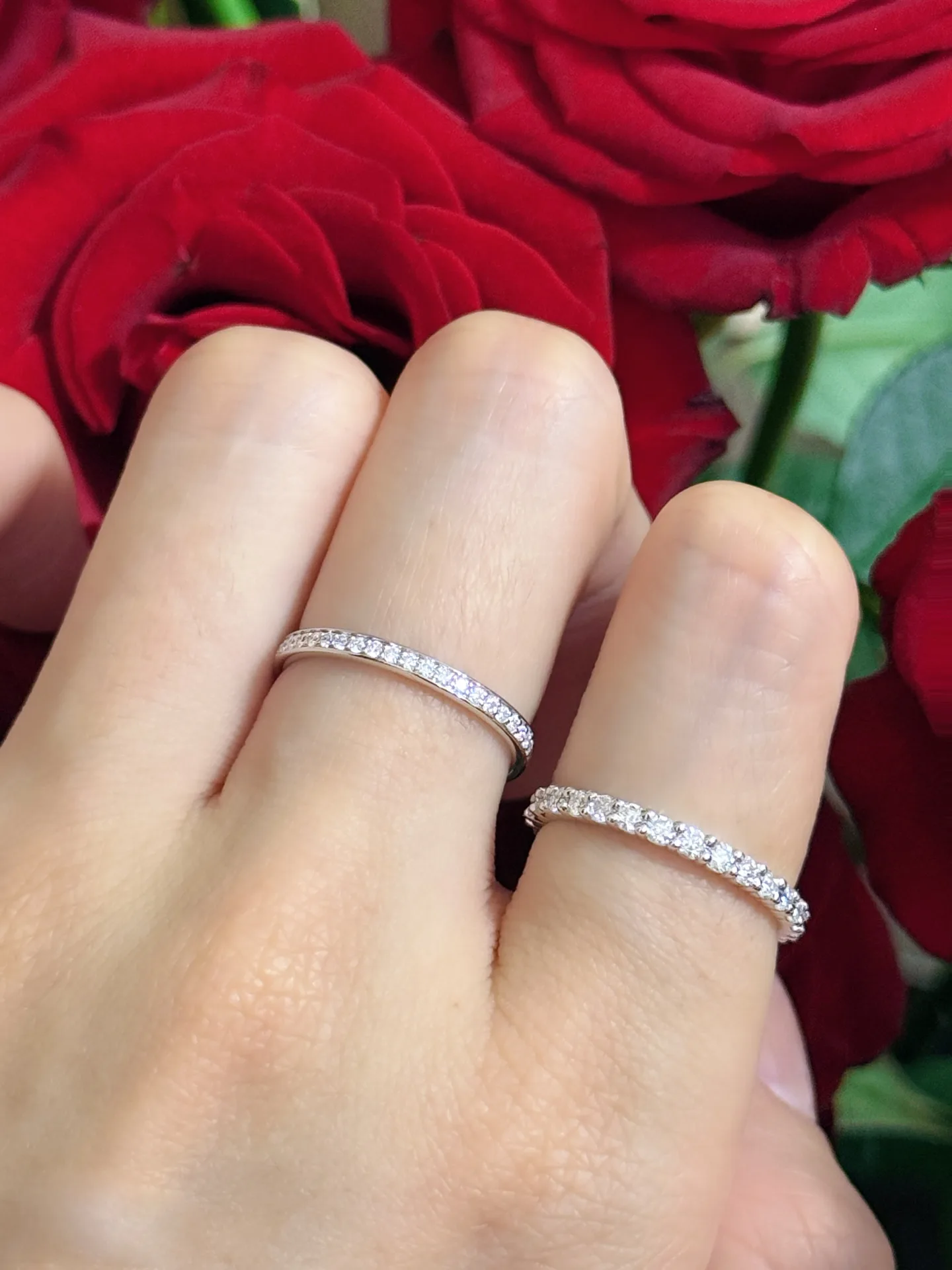 Moissanite Eternity Band (Sterling Silver) D15516551 — view 9