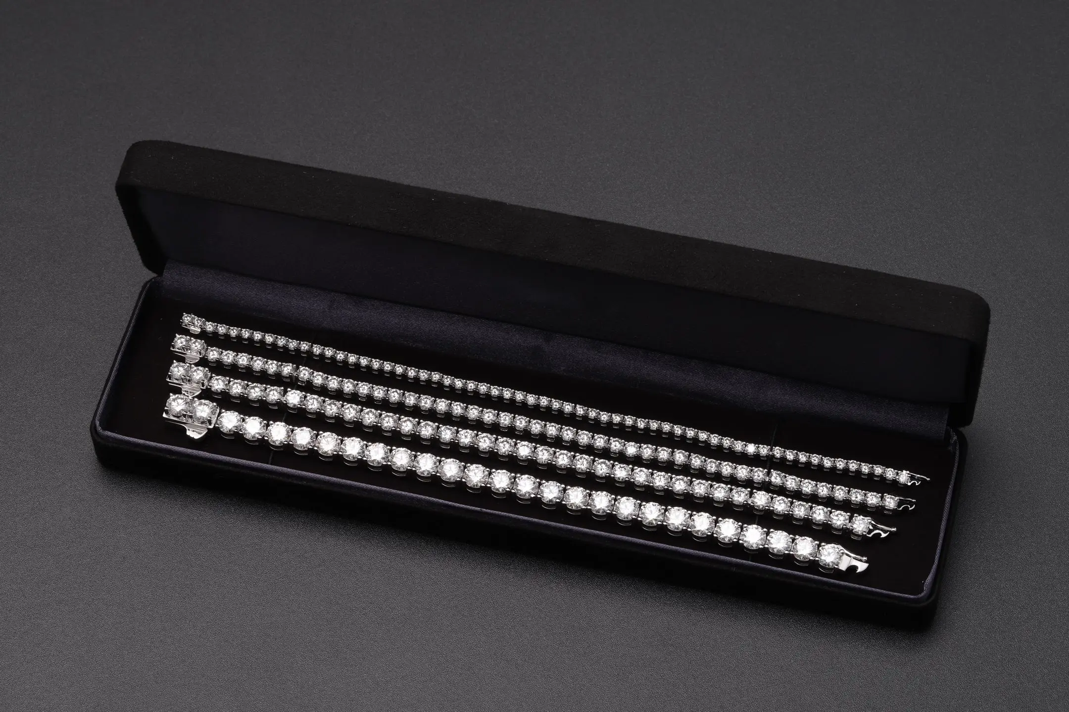 3mm Moissanite Tennis Bracelet (Sterling Silver) D106016740 — view 2