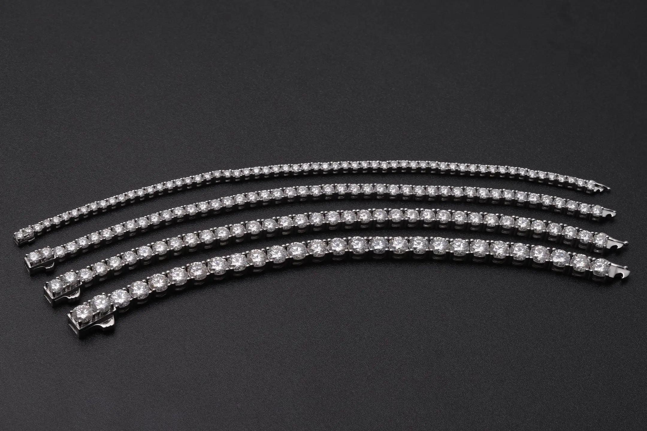 4mm Moissanite Tennis Bracelet (Sterling Silver) D143016739 — view 3