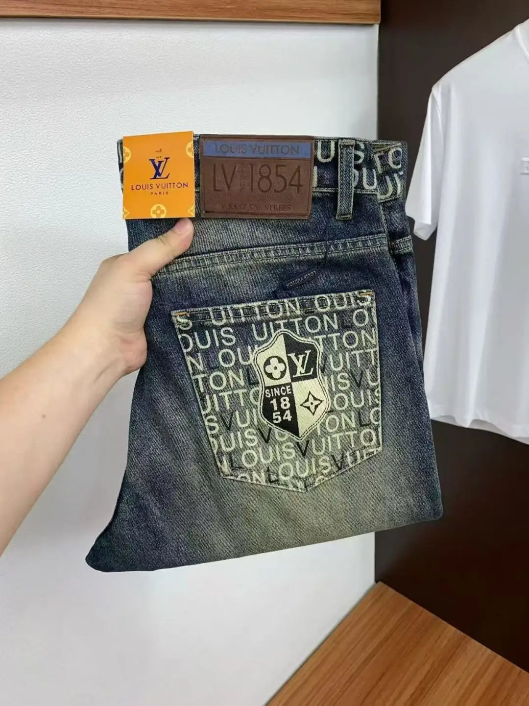 Since 1854 Logo Patch Slim-Fit Jeans D17523895