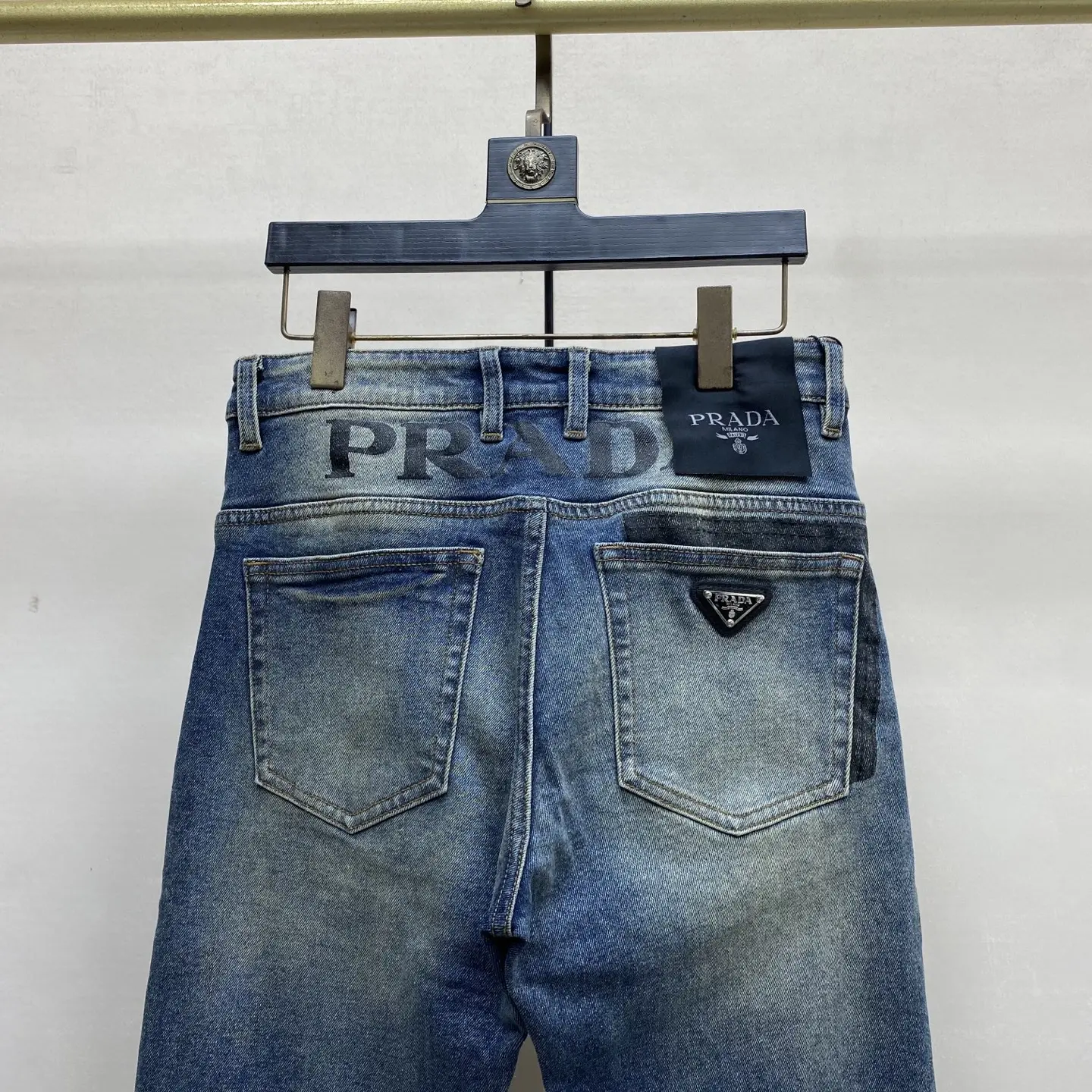 Slim-Fit Straight-Leg Washed Denim Jeans D17523889 — view 6