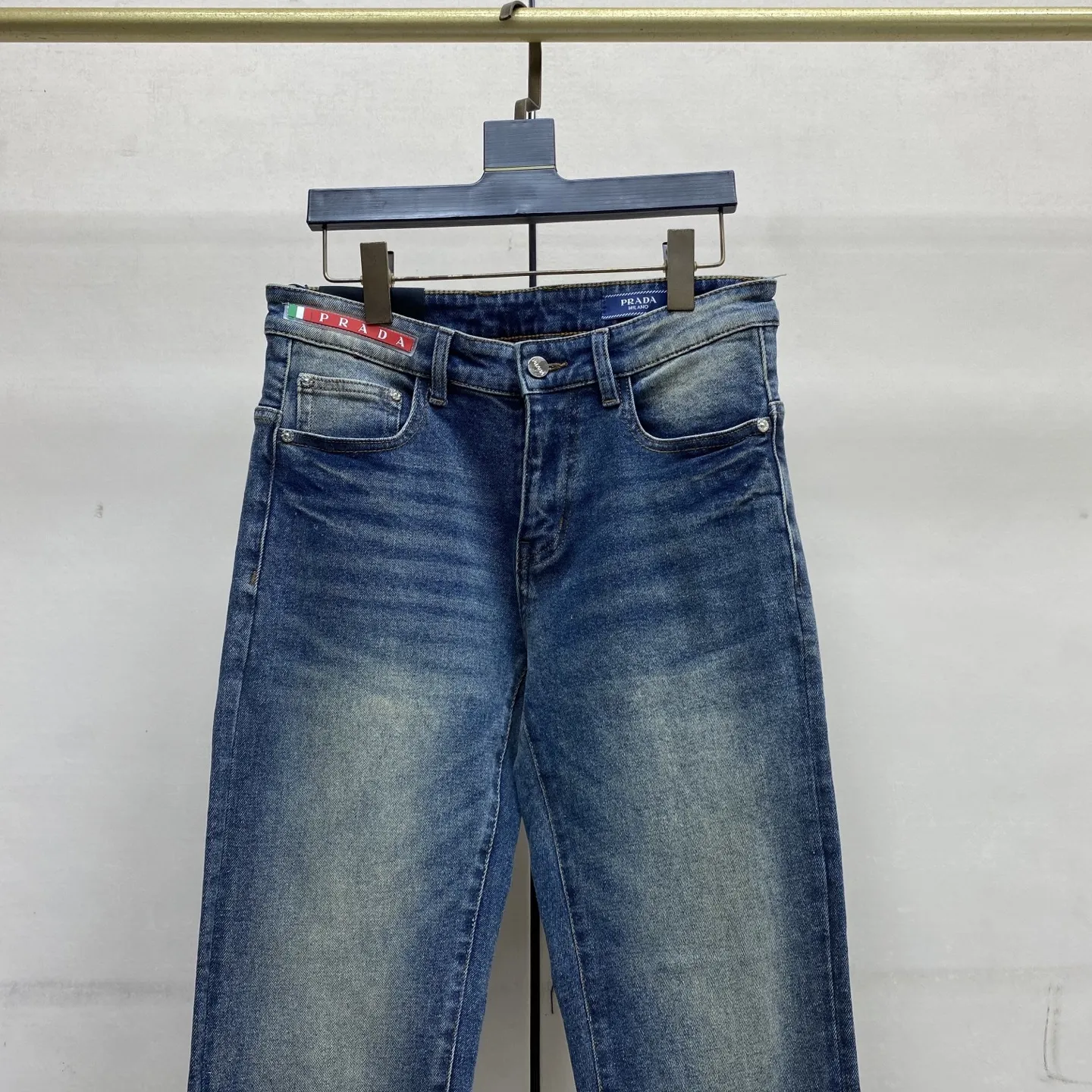 Slim-Fit Straight-Leg Washed Denim Jeans D17523889 — view 7