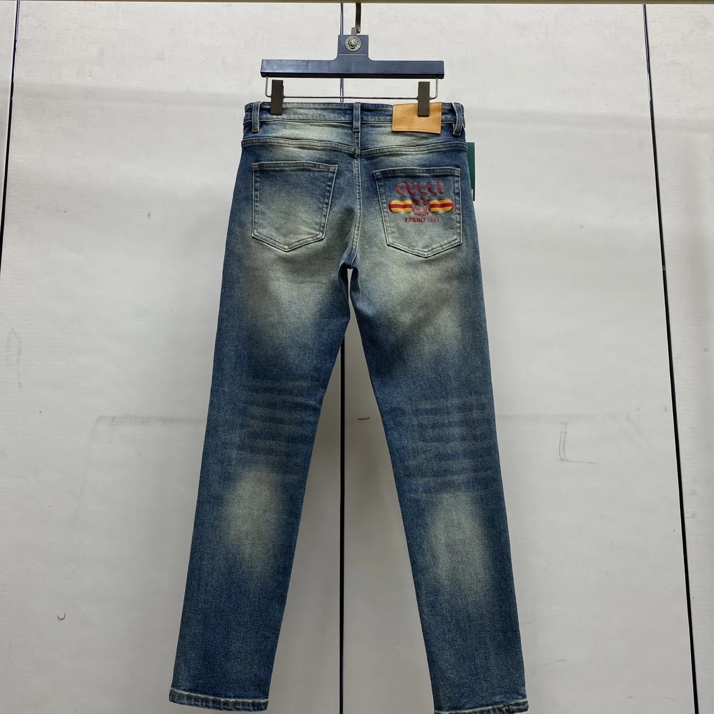 Logo-Embroidered Slim-Fit Straight-Leg Jeans D17523886 — view 3