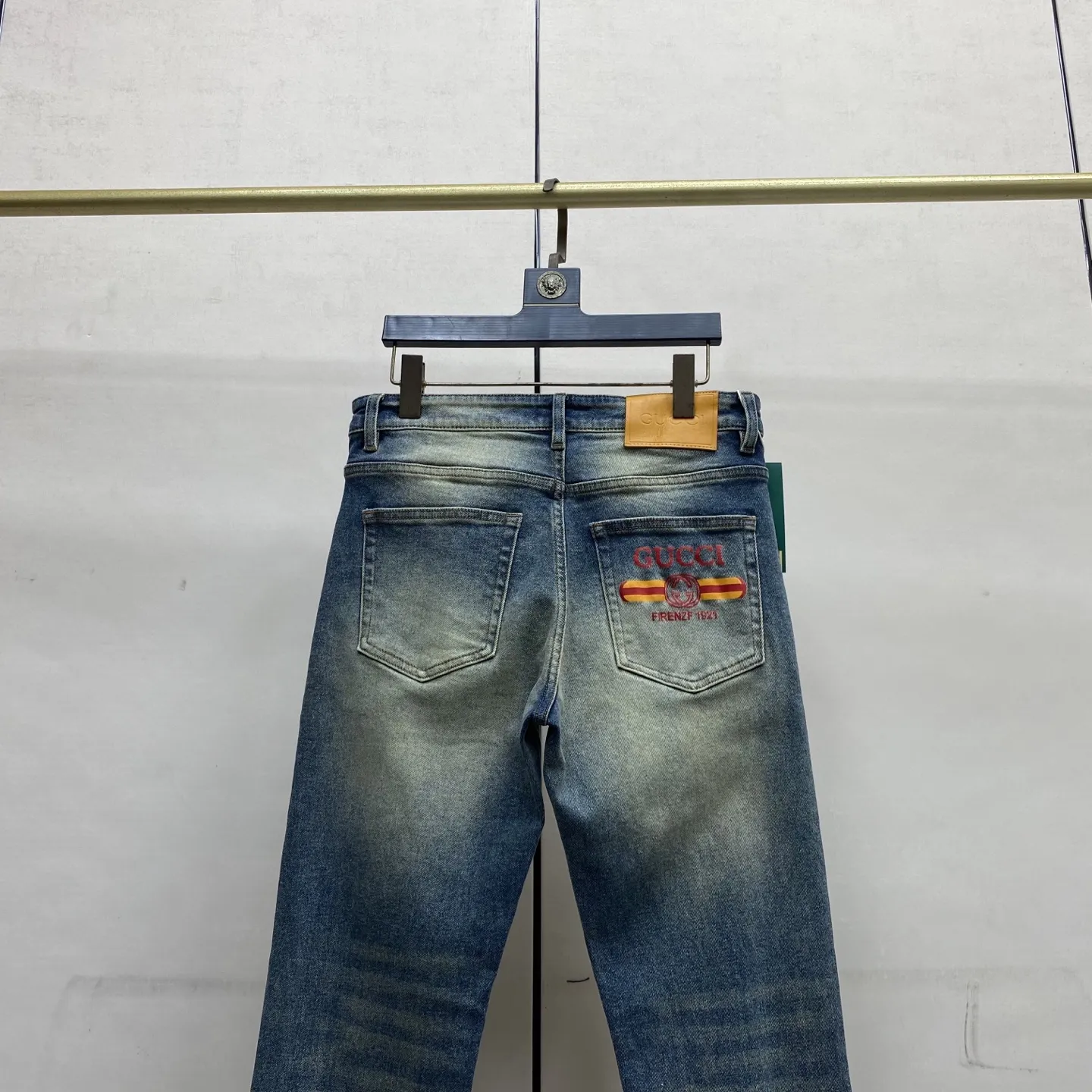 Logo-Embroidered Slim-Fit Straight-Leg Jeans D17523886 — view 5