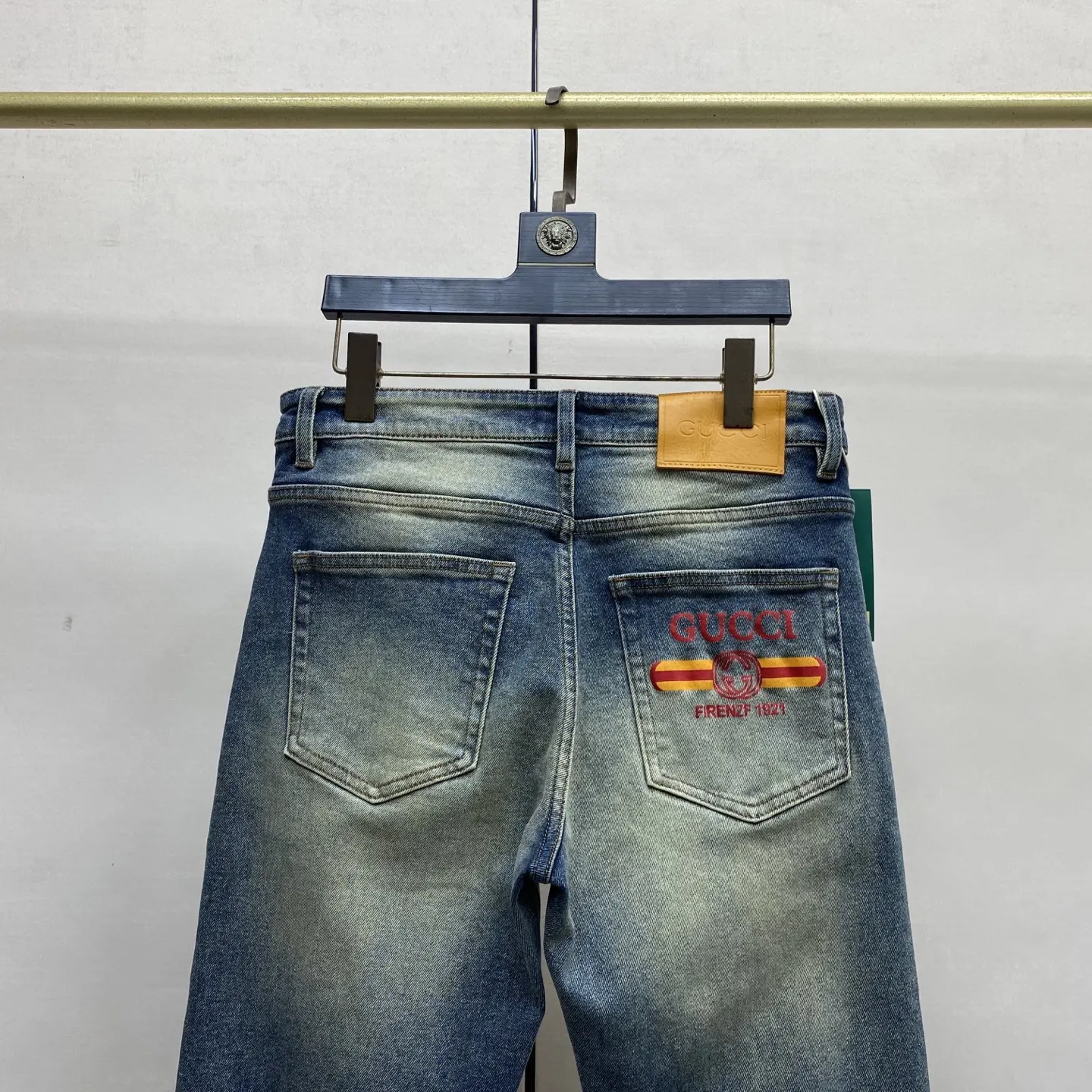Logo-Embroidered Slim-Fit Straight-Leg Jeans D17523886 — view 6