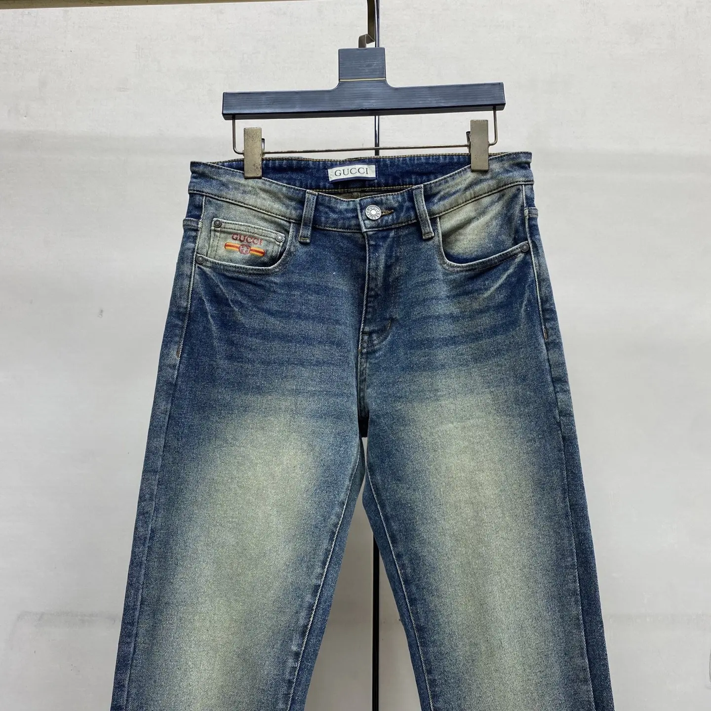 Logo-Embroidered Slim-Fit Straight-Leg Jeans D17523886 — view 7