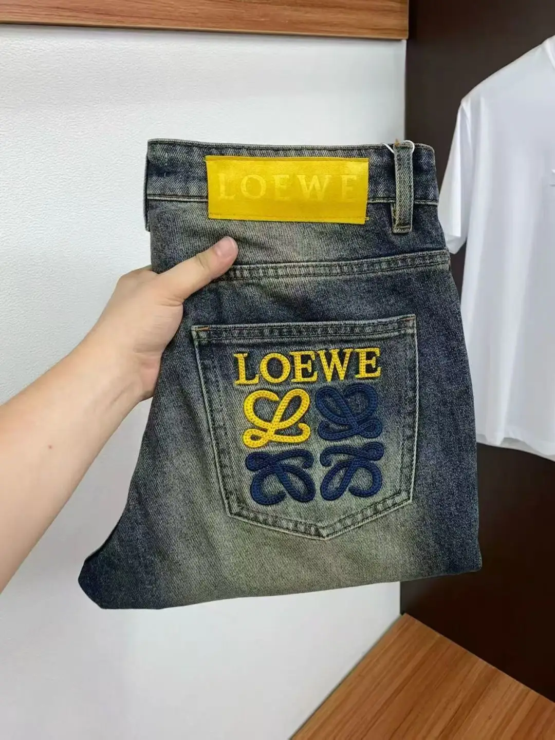 Anagram Embroidered Slim-Straight Jeans D17523883