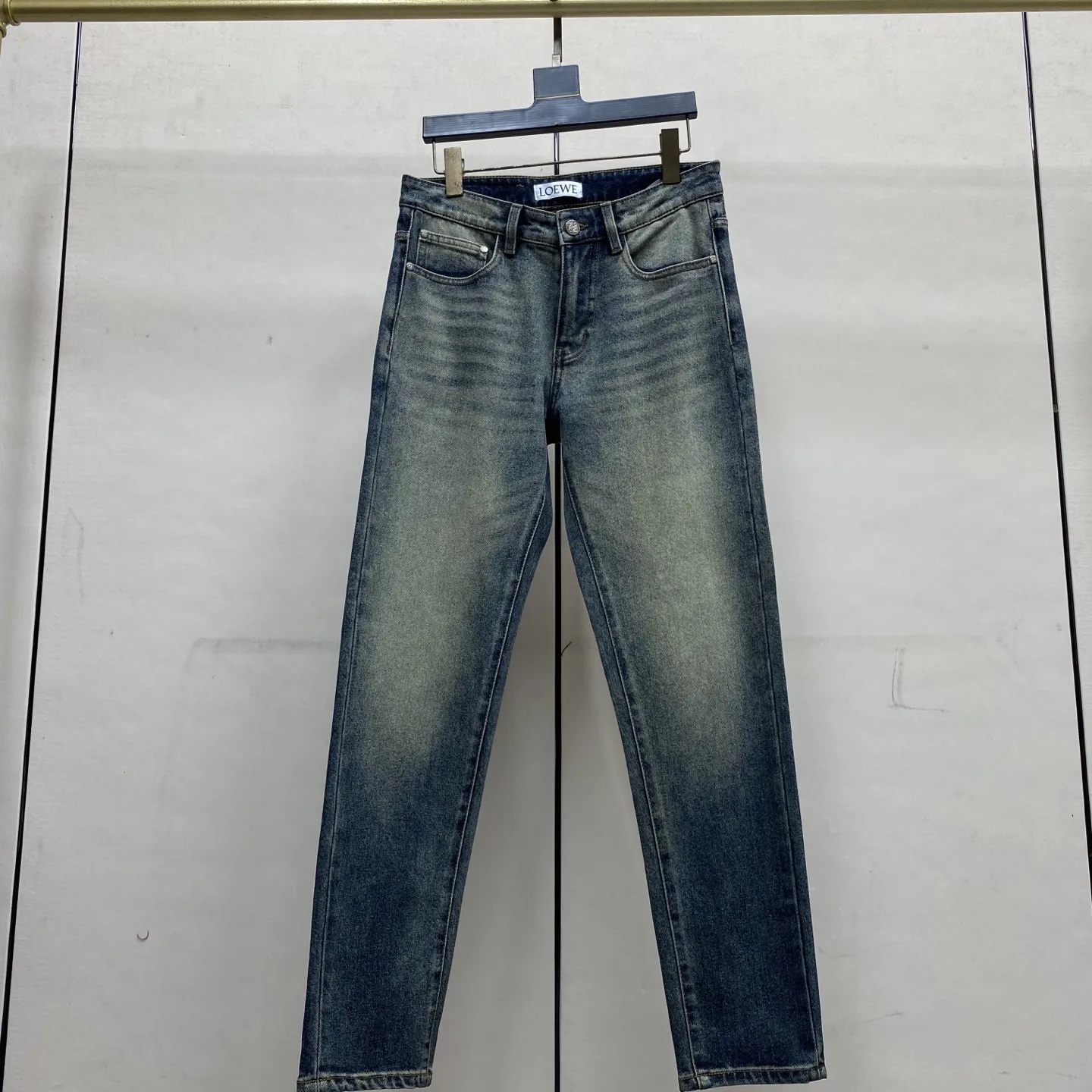 Anagram Embroidered Slim-Straight Jeans D17523883 — view 4