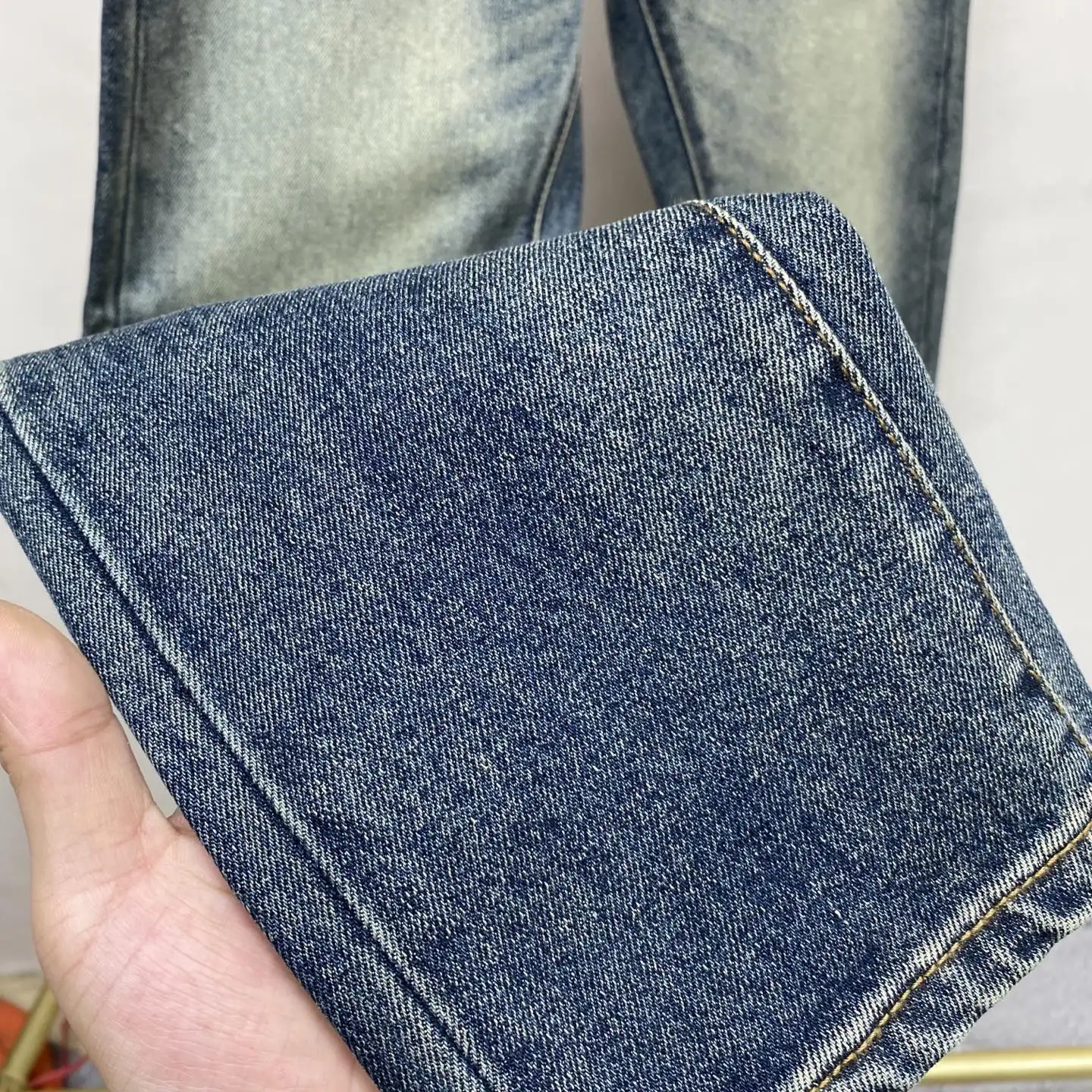 Anagram Embroidered Slim-Straight Jeans D17523883 — view 9