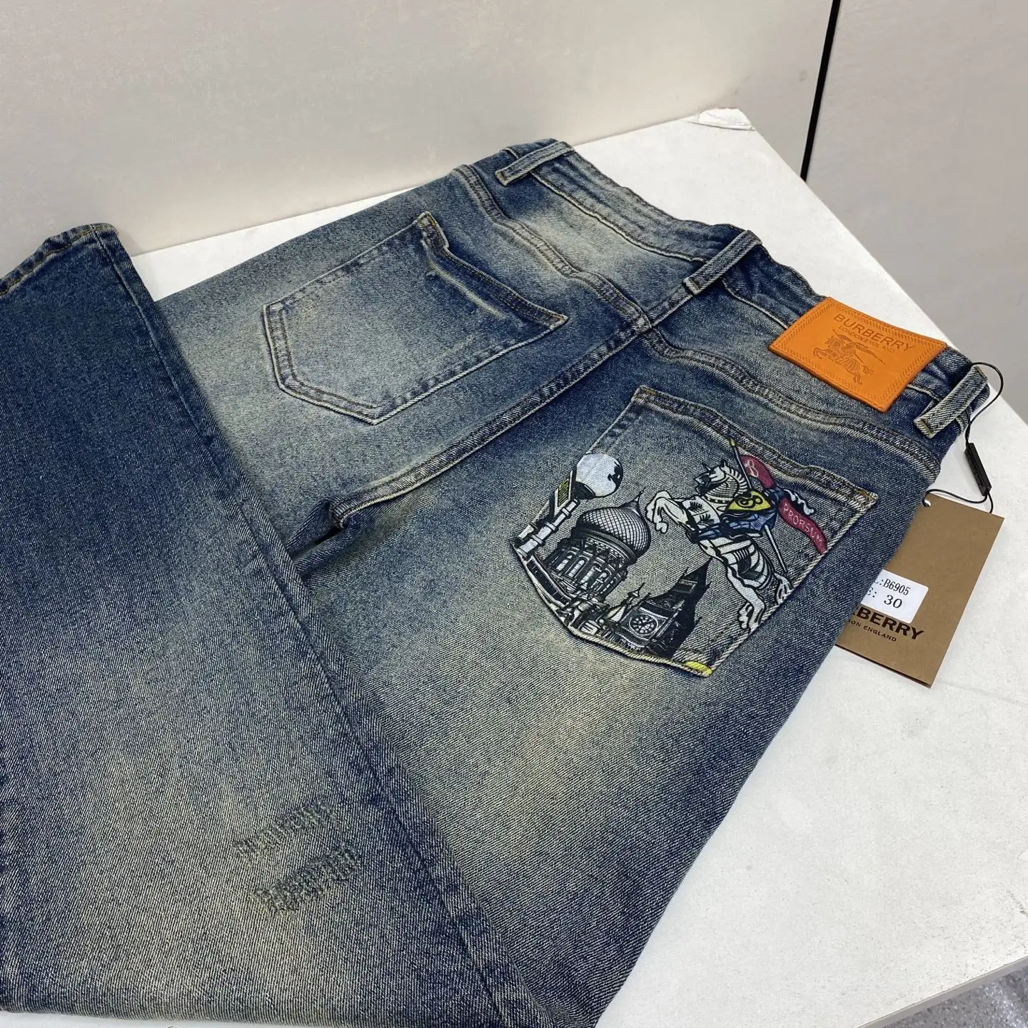 Graphic Print Slim-Fit Straight-Leg Jeans D17523893 — view 2