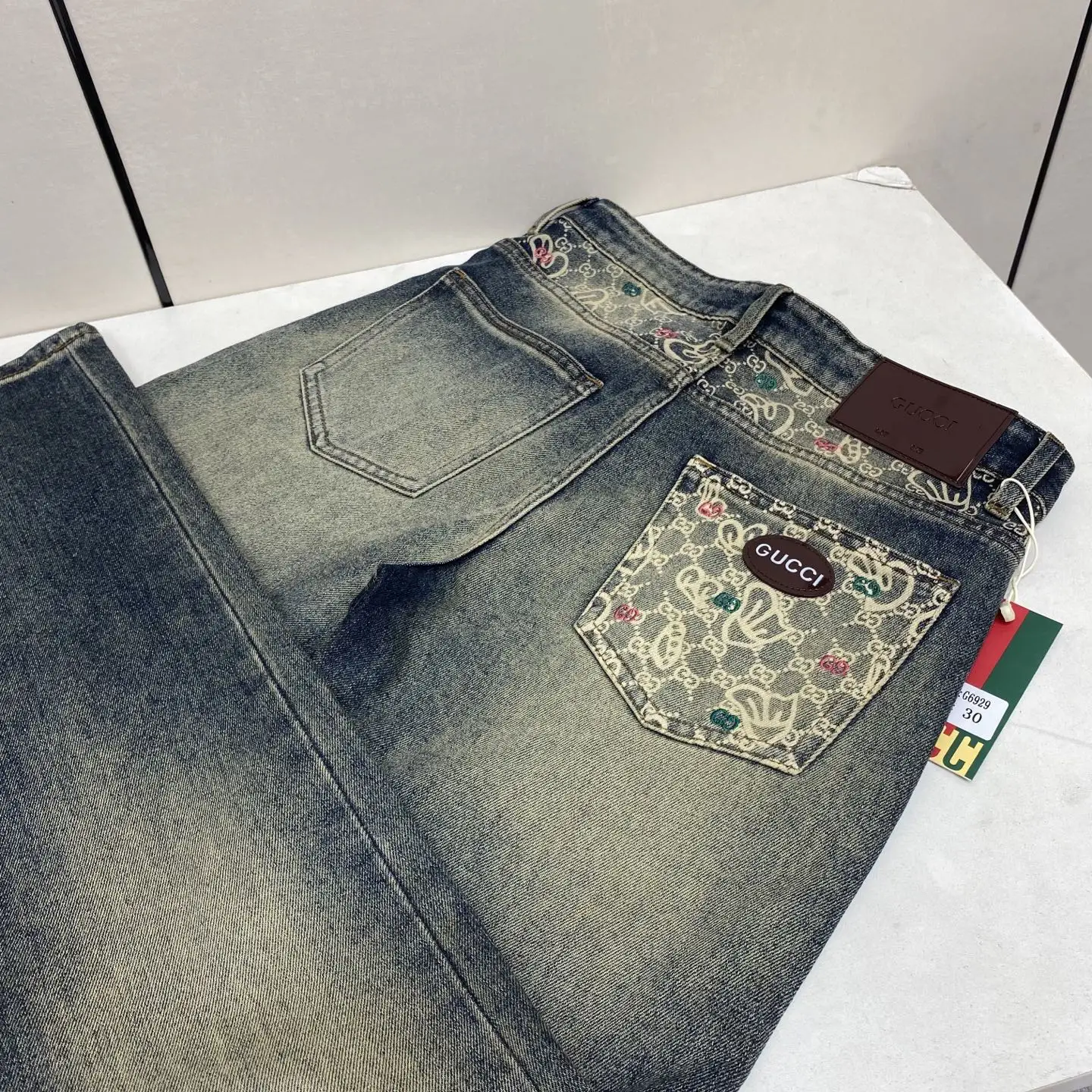 Monogram Slim-Fit Straight-Leg Jeans D18023898 — view 2