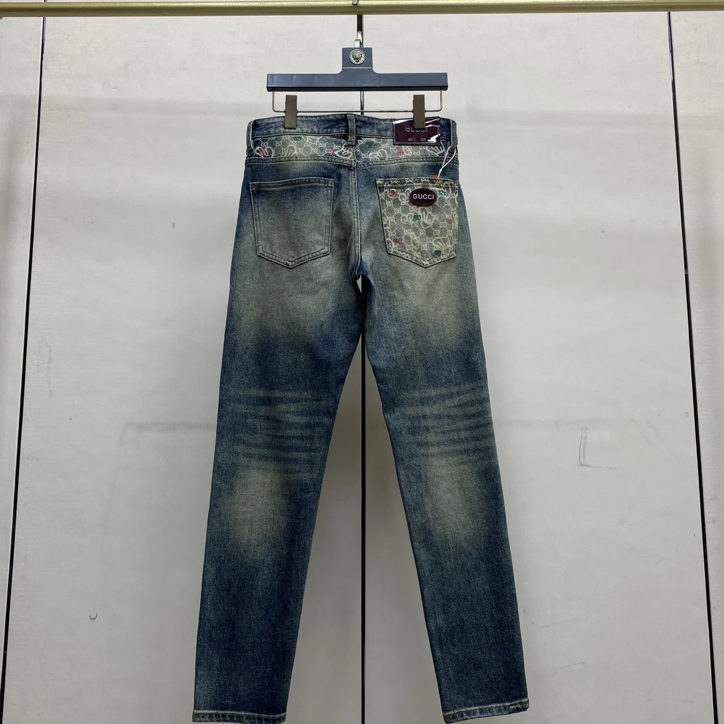 Monogram Slim-Fit Straight-Leg Jeans D18023898 — view 3