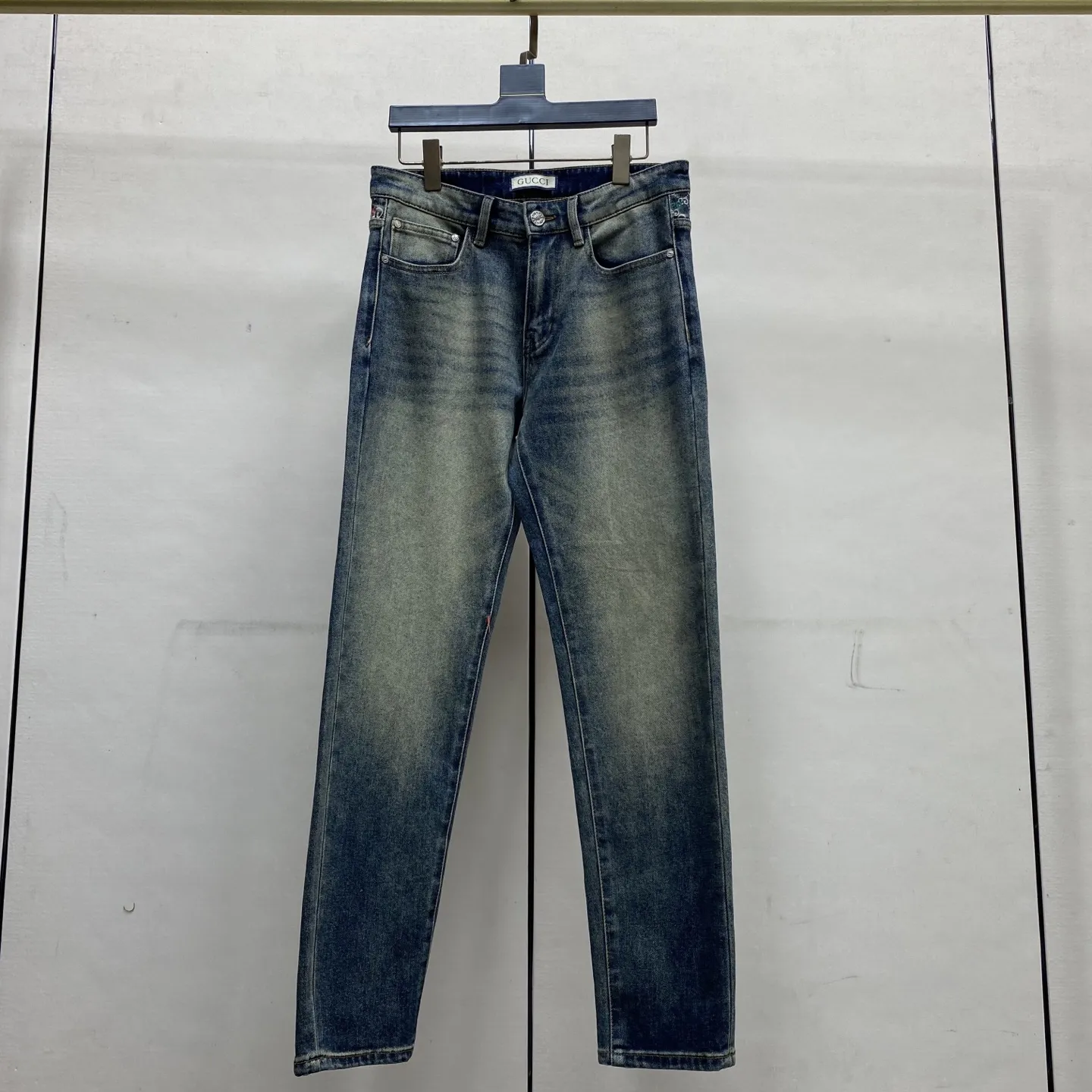 Monogram Slim-Fit Straight-Leg Jeans D18023898 — view 4
