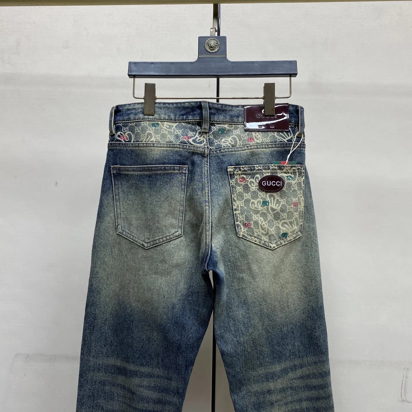 Monogram Slim-Fit Straight-Leg Jeans D18023898 — view 5