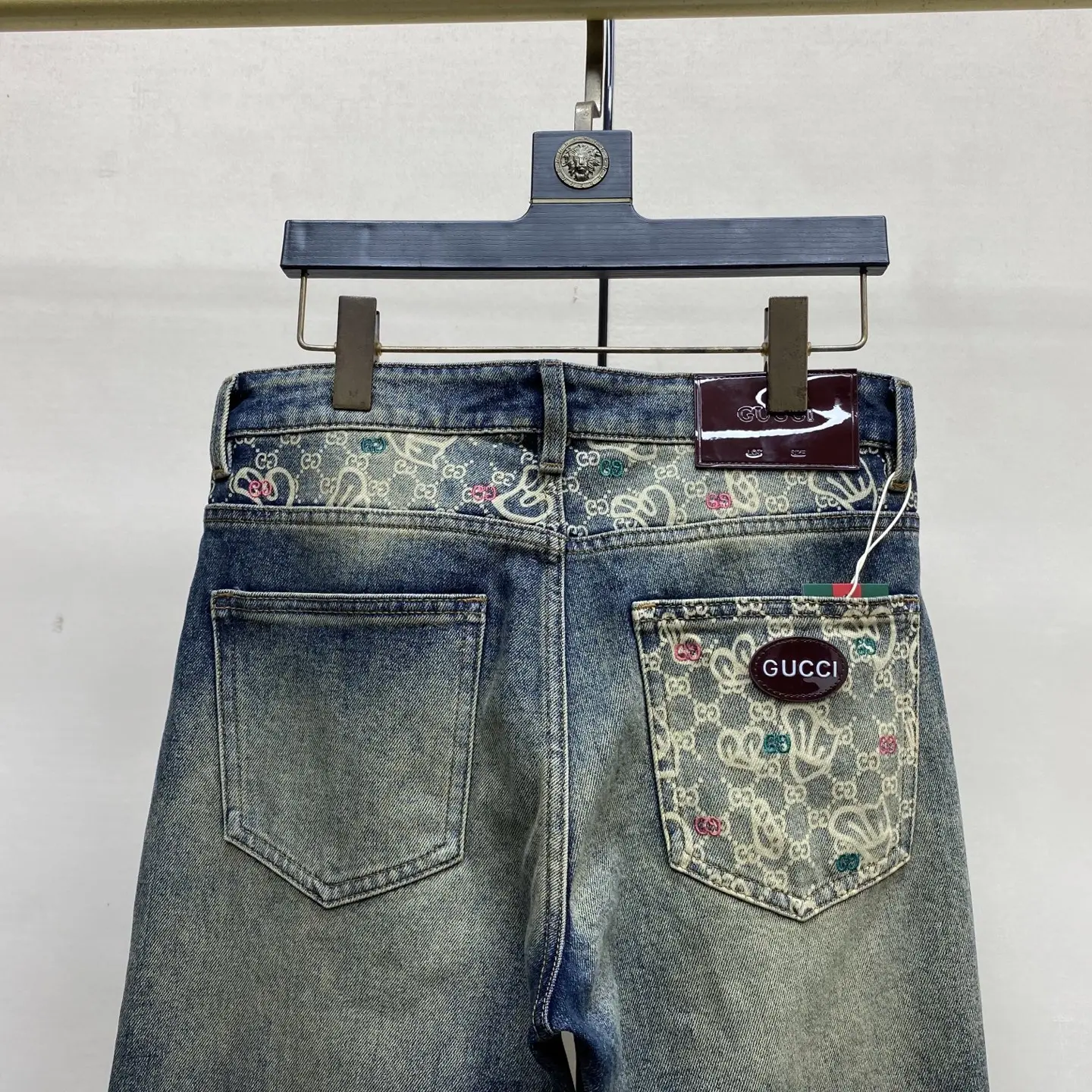 Monogram Slim-Fit Straight-Leg Jeans D18023898 — view 6
