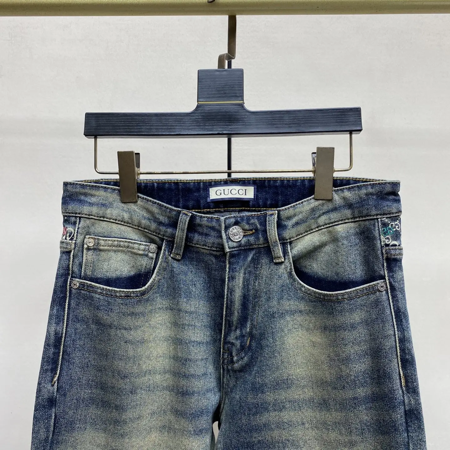 Monogram Slim-Fit Straight-Leg Jeans D18023898 — view 8