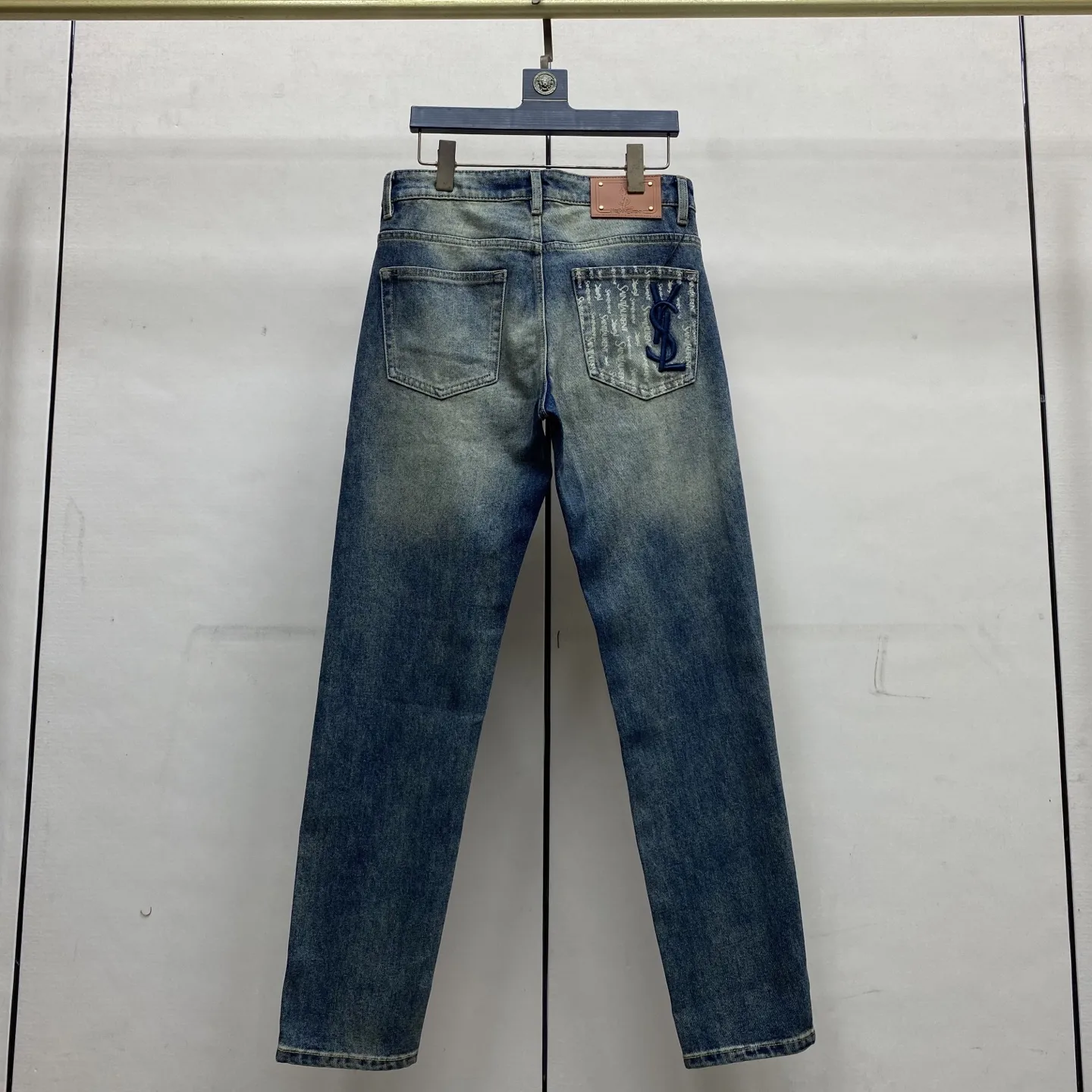 Logo-Appliqué Slim-Fit Straight-Leg Jeans D17523888 — view 3