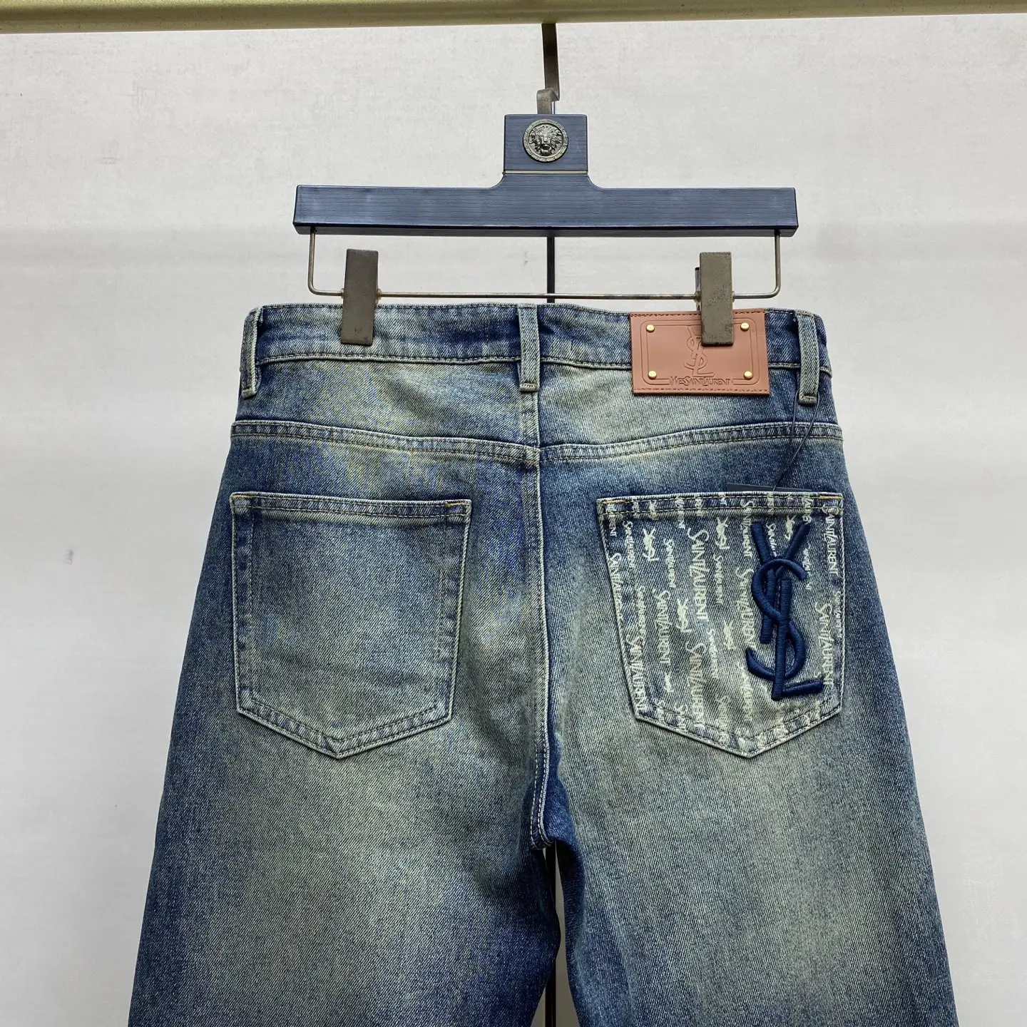 Logo-Appliqué Slim-Fit Straight-Leg Jeans D17523888 — view 6
