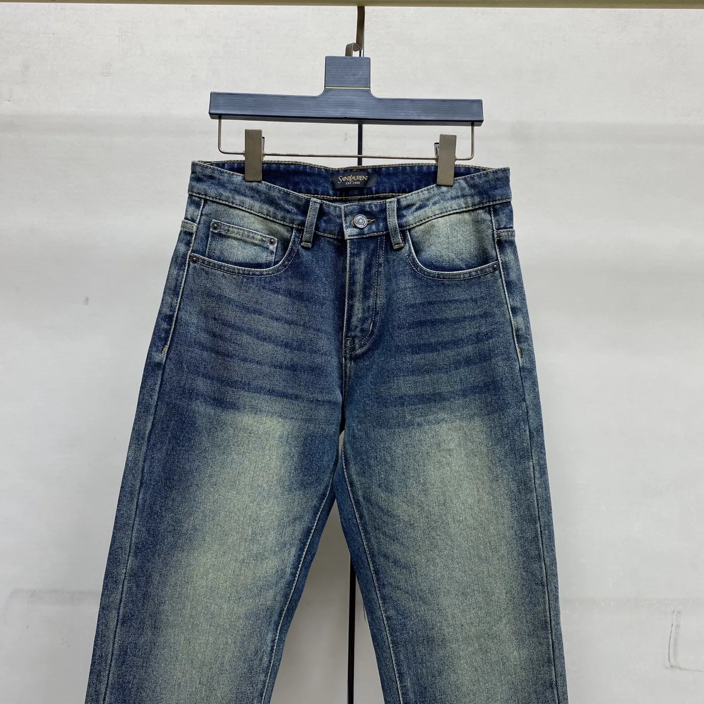 Logo-Appliqué Slim-Fit Straight-Leg Jeans D17523888 — view 7