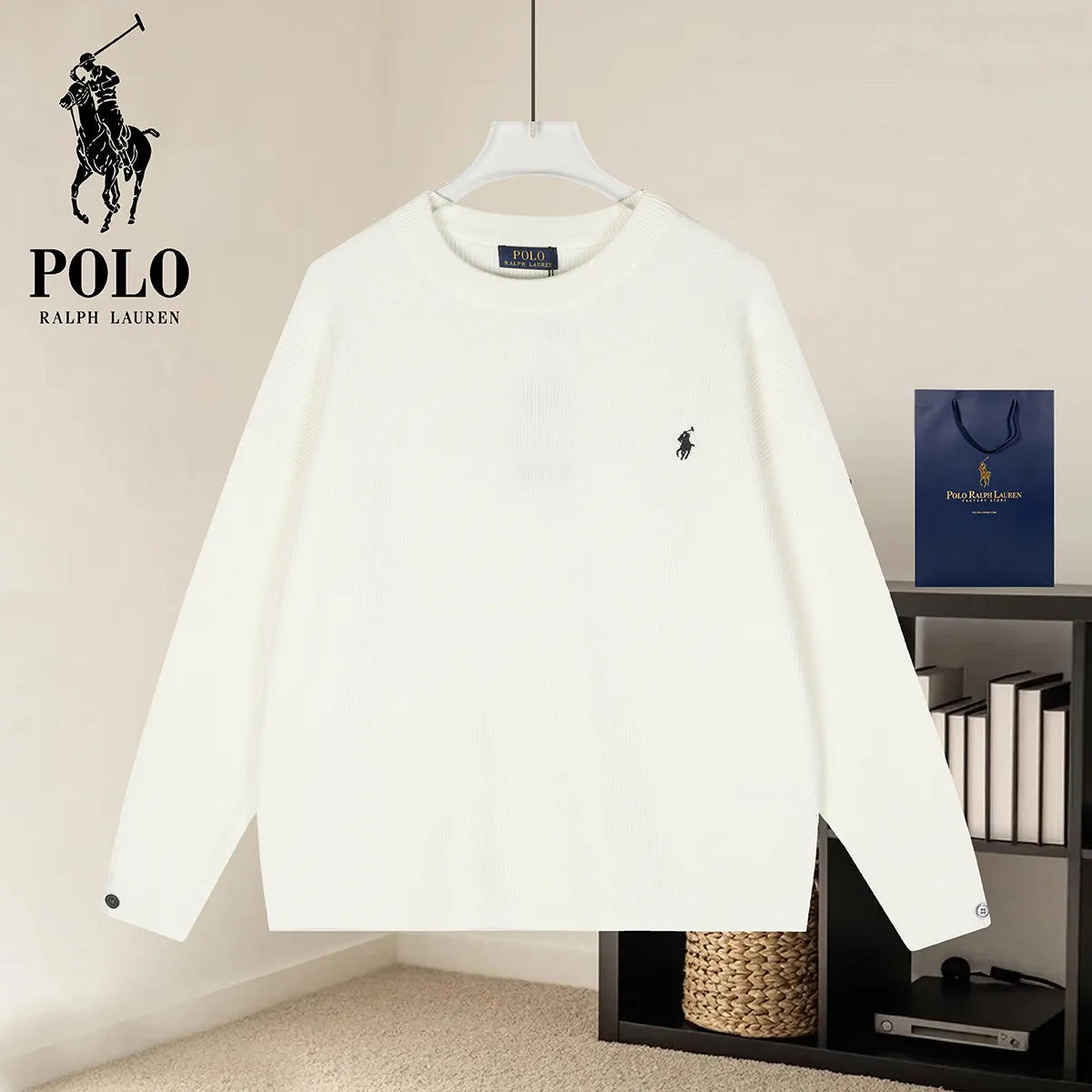 Polo Ralph Lauren Embroidered Logo Knit Sweater D18022875
