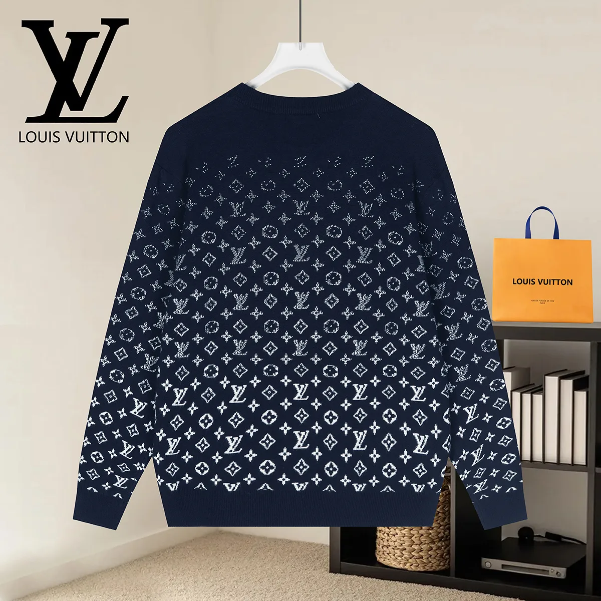 Monogram Jacquard Crew-Neck Sweater D18022903 — view 2