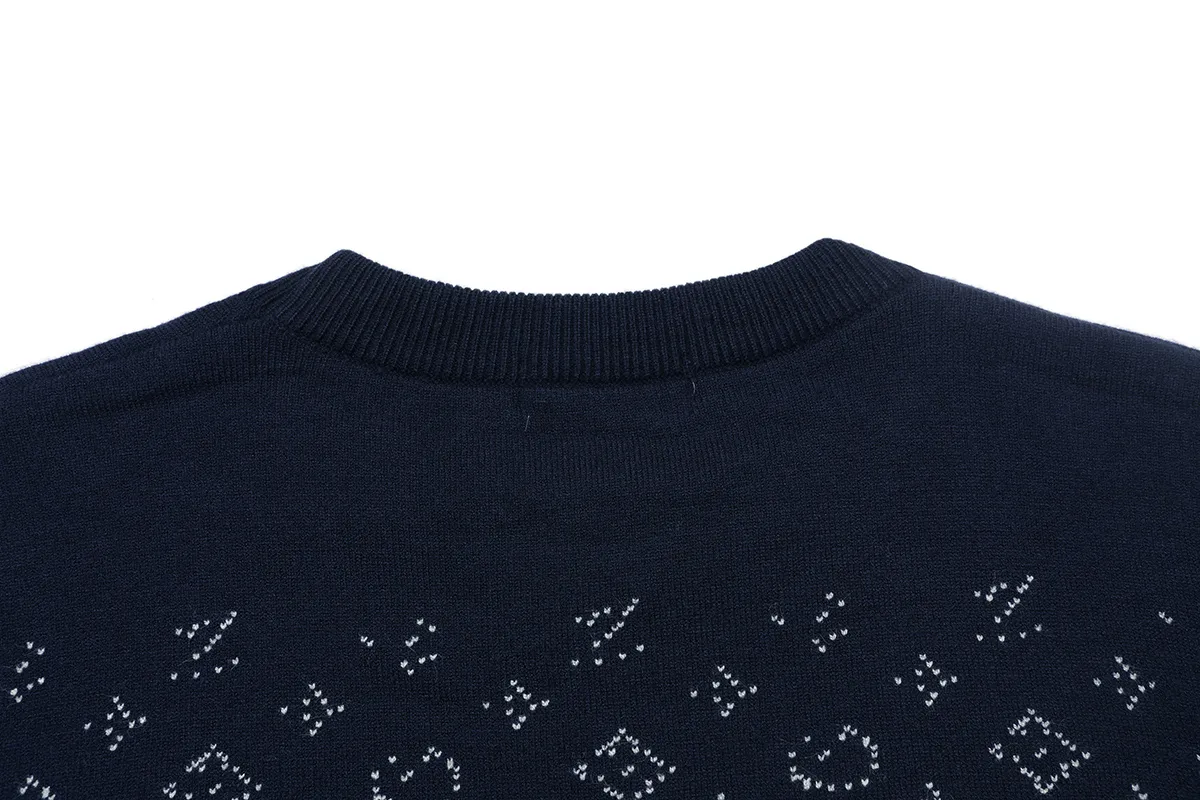 Monogram Jacquard Crew-Neck Sweater D18022903 — view 4