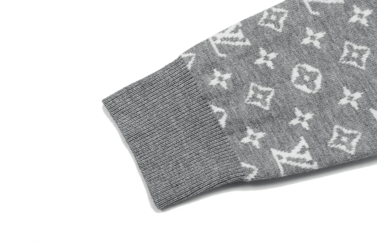 Monogram Jacquard Silk and Cashmere-Blend Sweater D18022904 — view 5