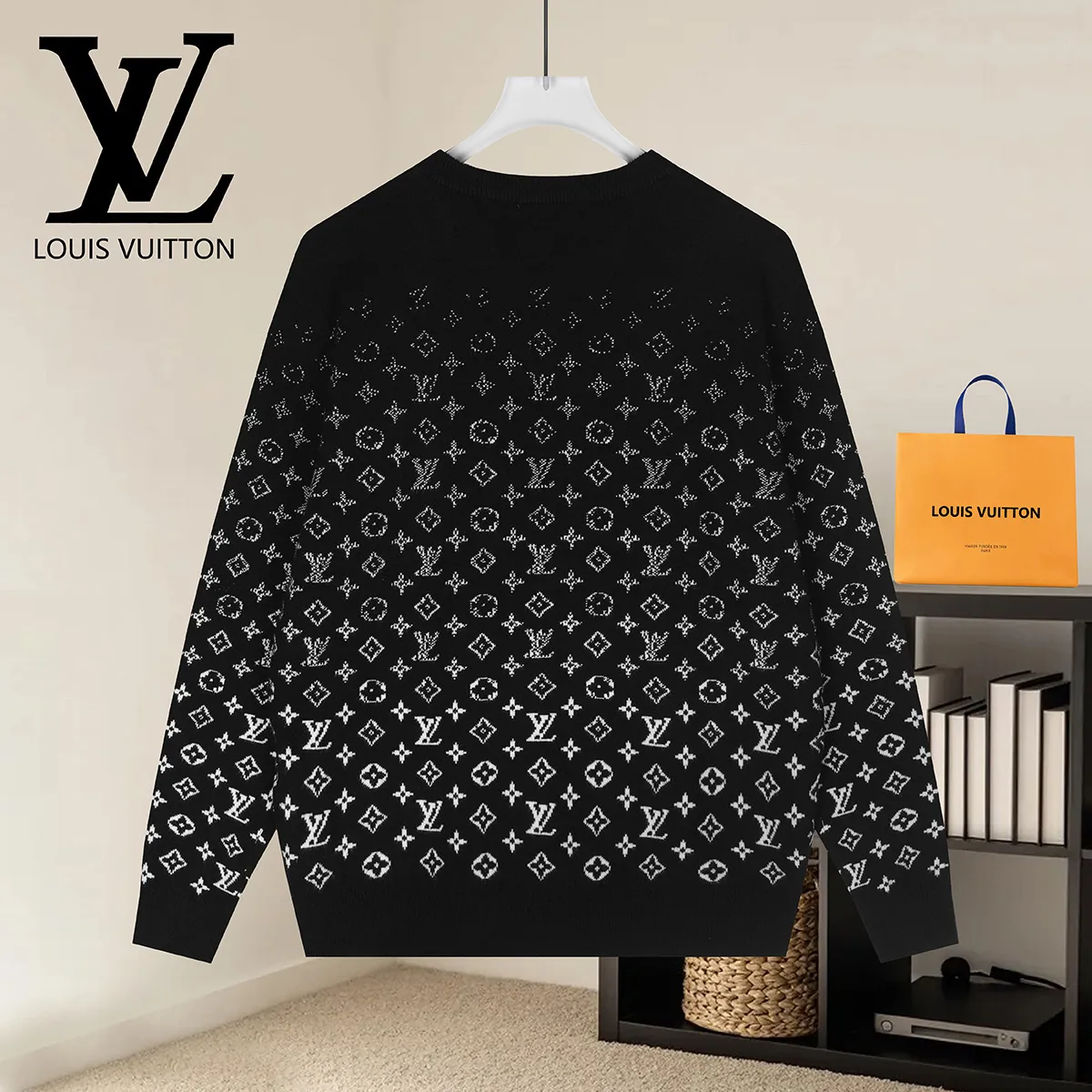 Monogram Jacquard Crew-Neck Sweater D18022905 — view 2