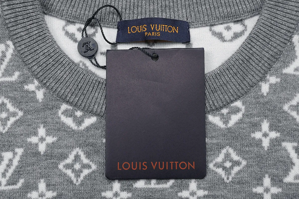 Monogram Jacquard Silk-Blend Crew-Neck Sweater D18022898 — view 3