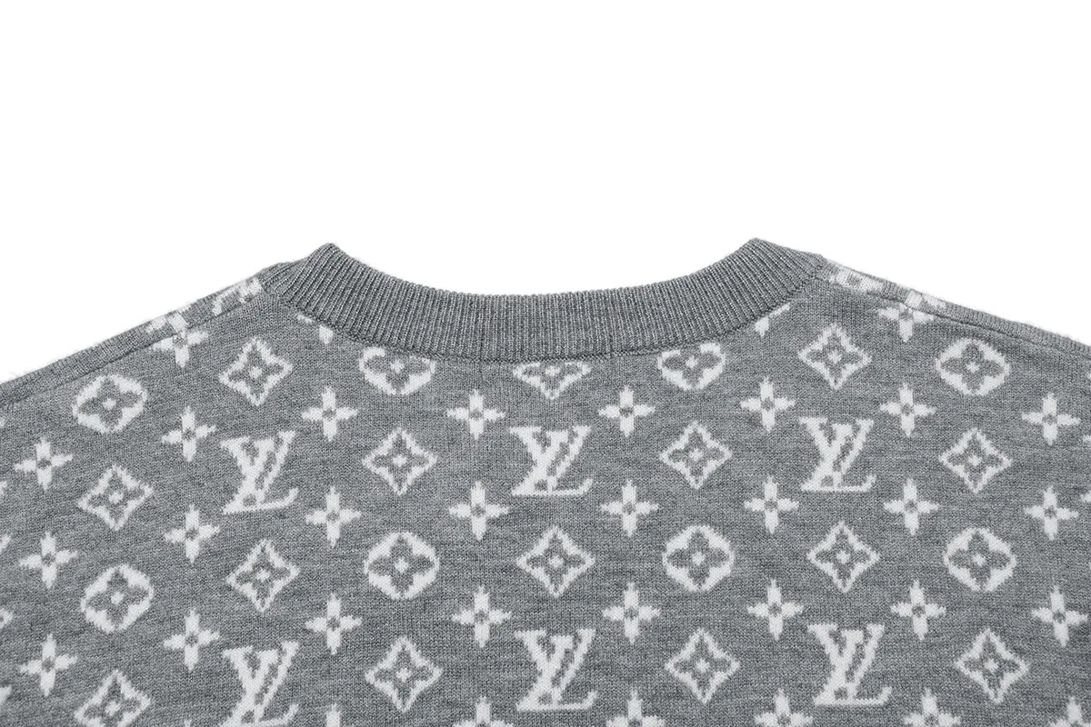 Monogram Jacquard Silk-Blend Crew-Neck Sweater D18022898 — view 4