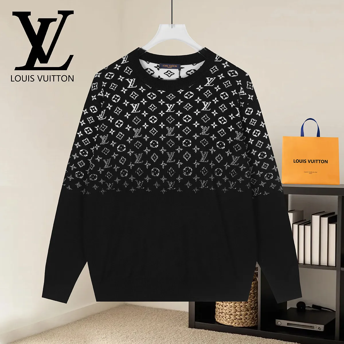Monogram Jacquard Crew-Neck Sweater D18022897