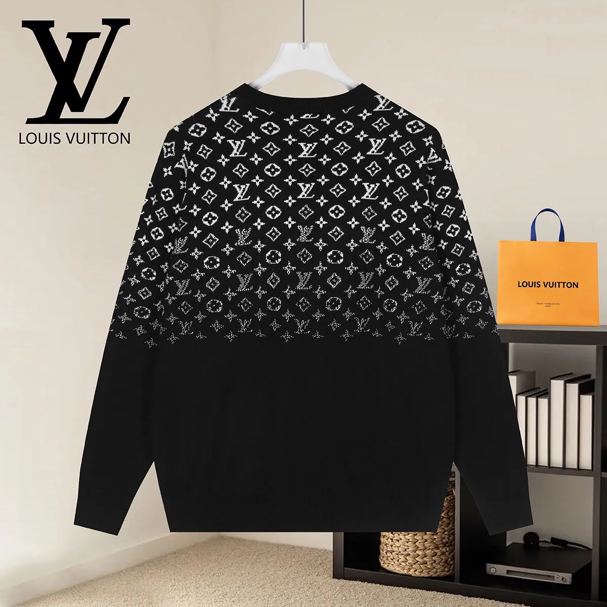 Monogram Jacquard Crew-Neck Sweater D18022897 — view 2
