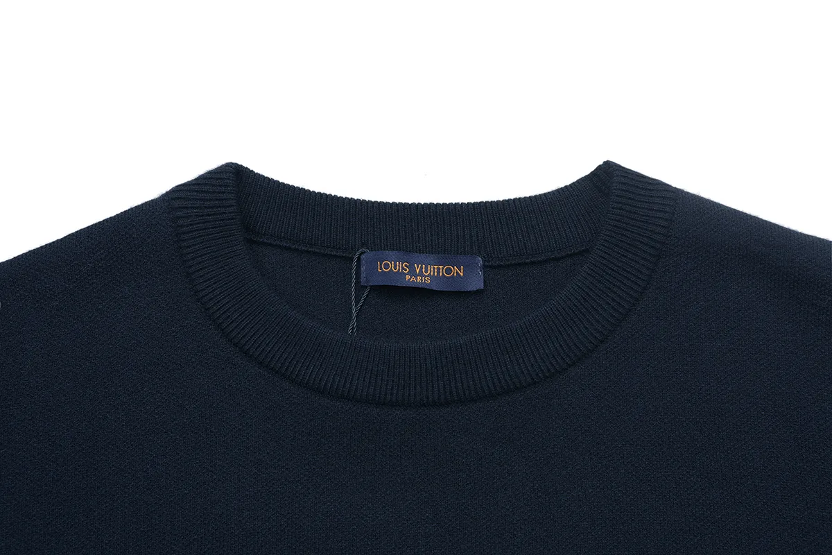 Monogram Sleeve Wool Crew-Neck Sweater D18522884 — view 3