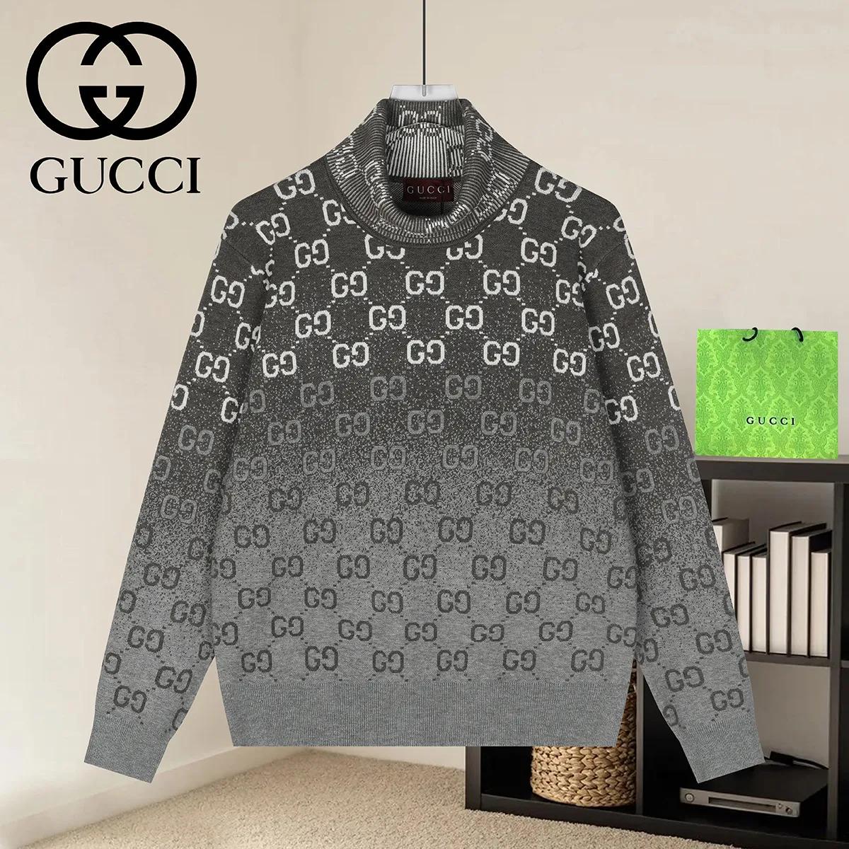 GG Monogram Wool Roll-Neck Sweater D19022949