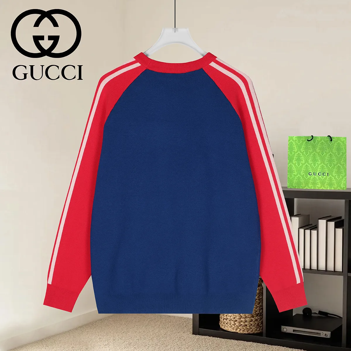 Adidas x Gucci Logo Embroidered Knit Sweater D19022865 — view 2