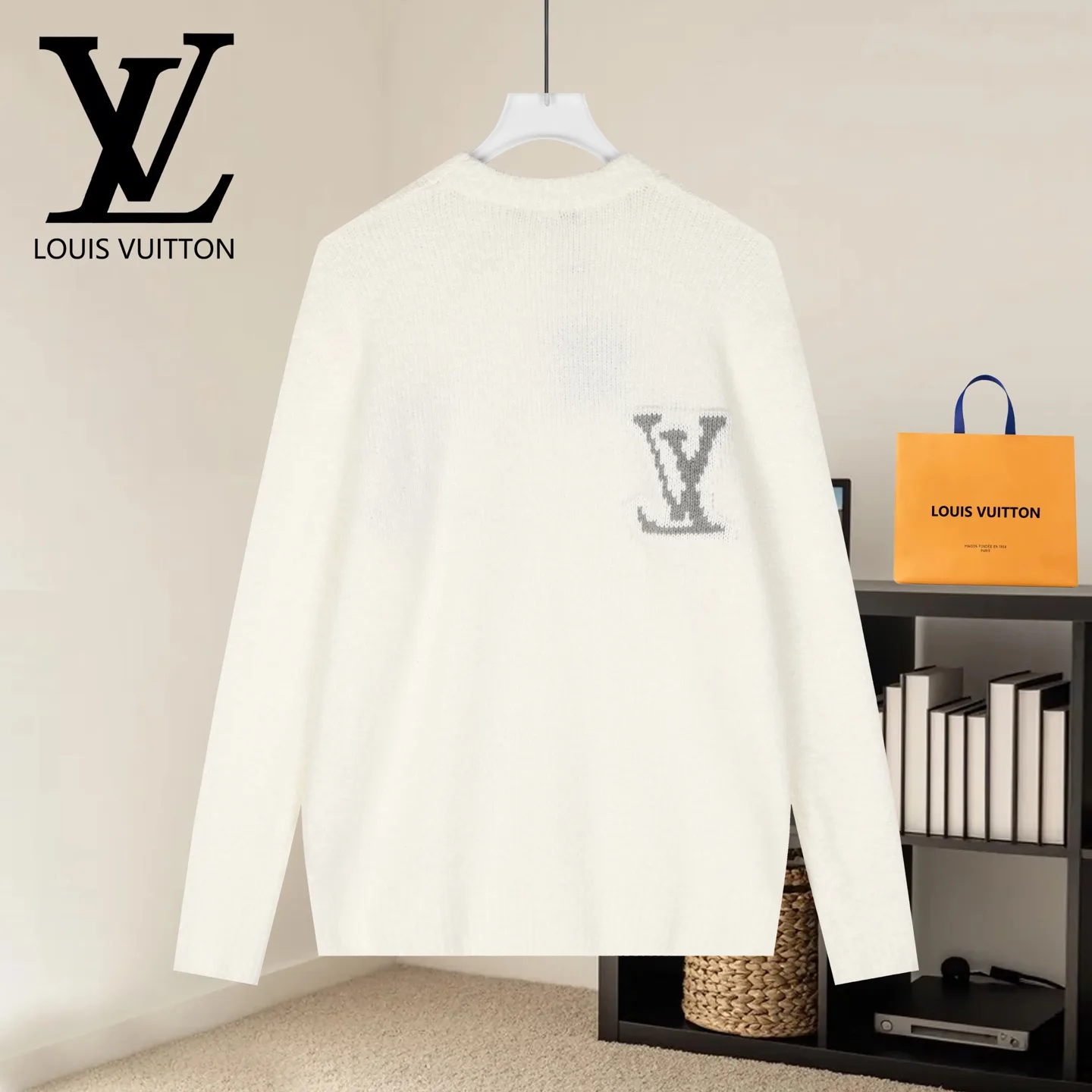 LV Intarsia Logo Wool-Blend Sweater D19022886 — view 2