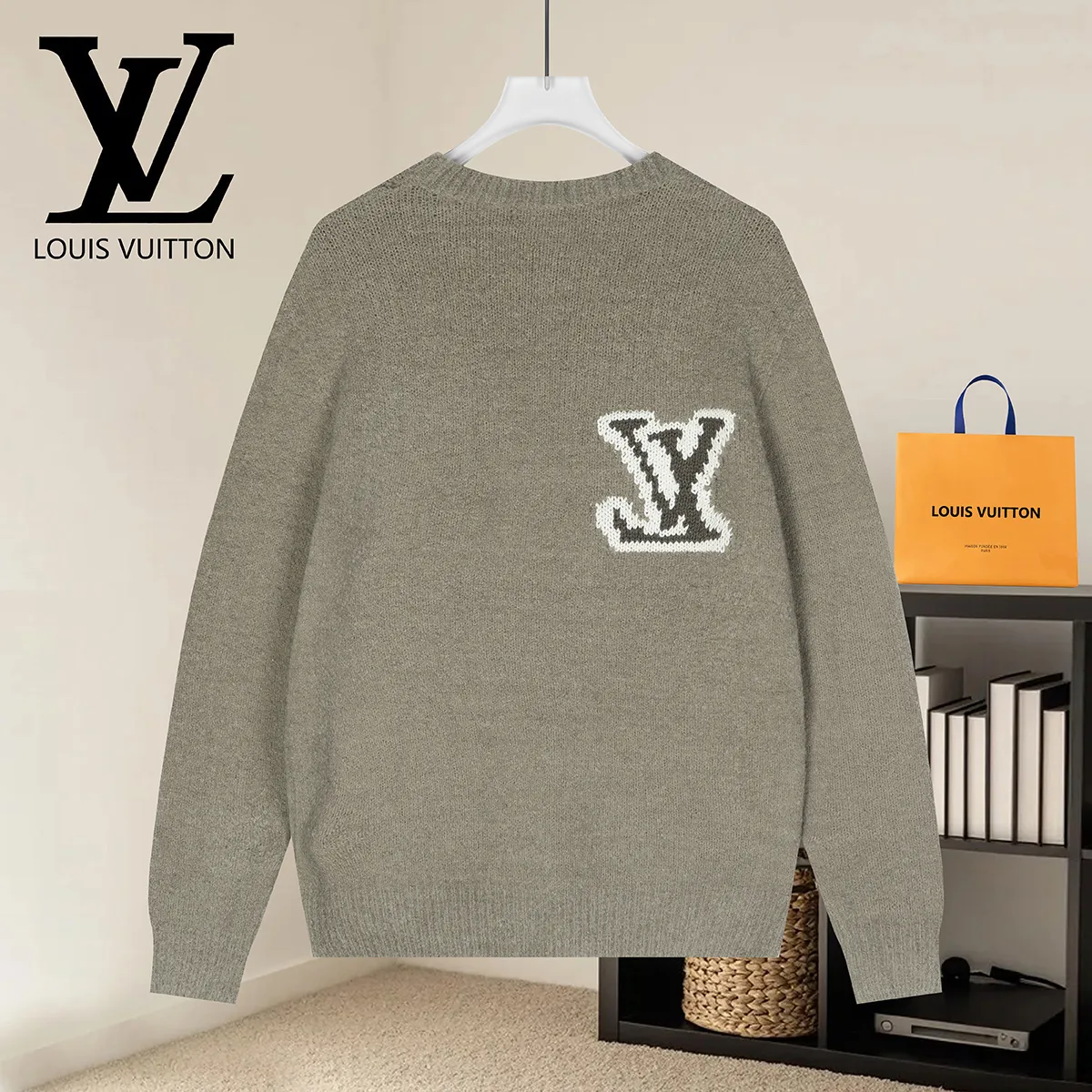 Logo Intarsia Wool-Blend Crew-Neck Sweater D19022887 — view 2