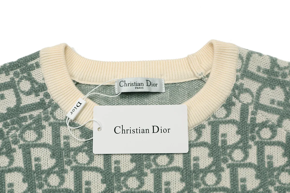 Oblique Jacquard Crew-Neck Sweater D20022926 — view 3