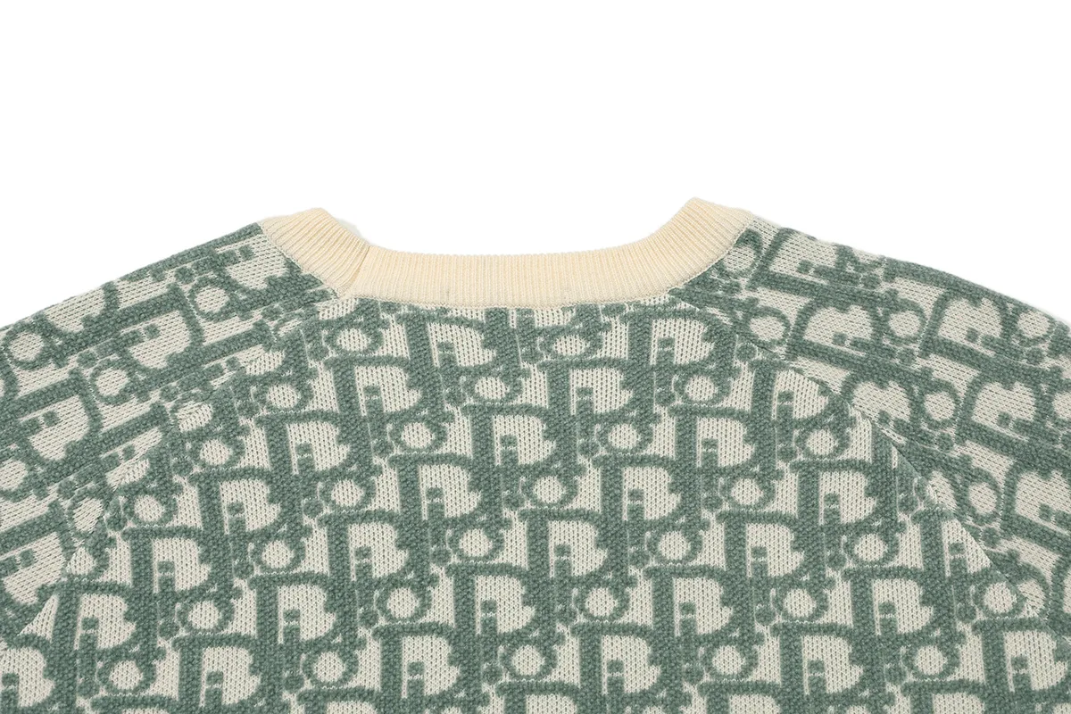 Oblique Jacquard Crew-Neck Sweater D20022926 — view 4