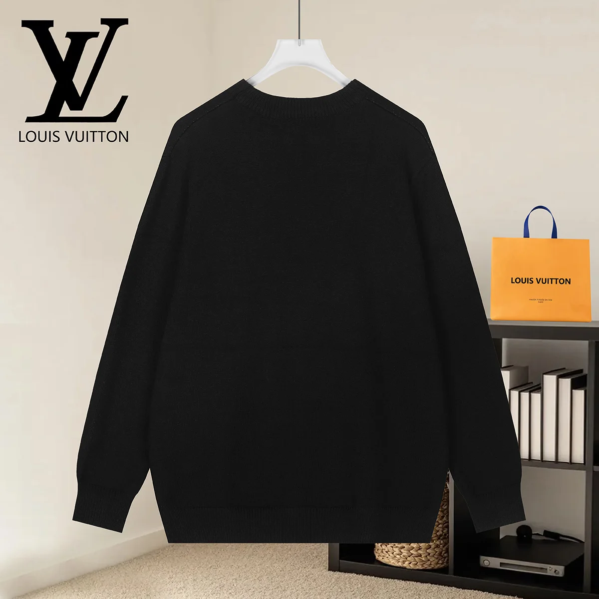 Logo Chenille Embroidery Knit Sweater D20022918 — view 2