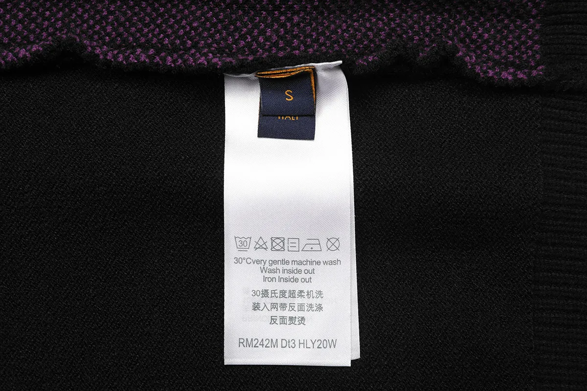 Logo Chenille Embroidery Knit Sweater D20022918 — view 8