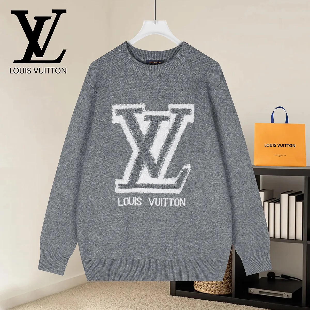 Logo Jacquard Crew-Neck Sweater D20022919