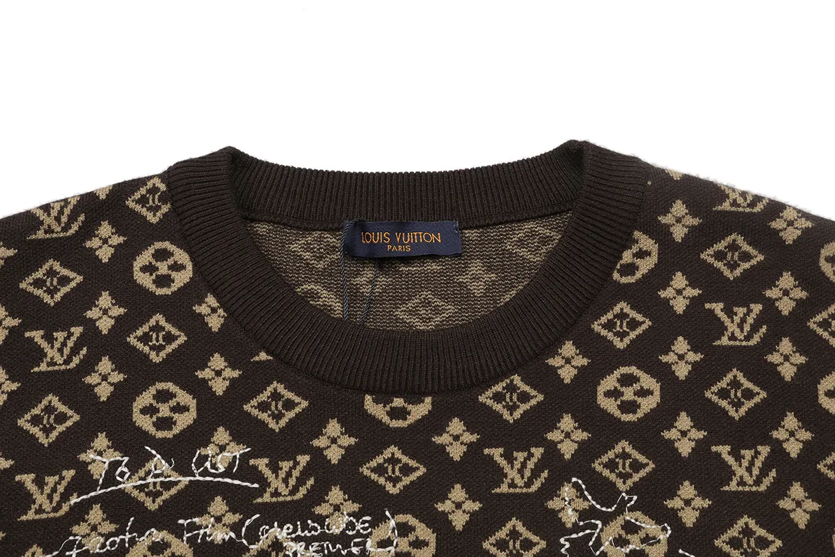 Monogram Doodles Embroidered Wool Sweater D20522914 — view 3