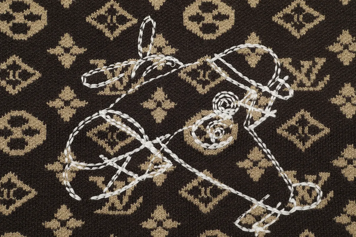 Monogram Doodles Embroidered Wool Sweater D20522914 — view 5