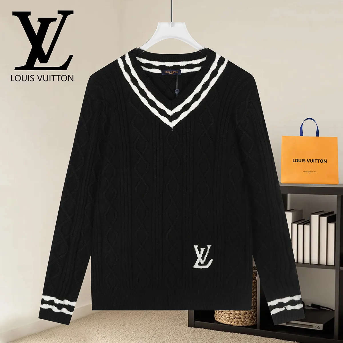 Monogram Jacquard Crew-Neck Sweater D21022908