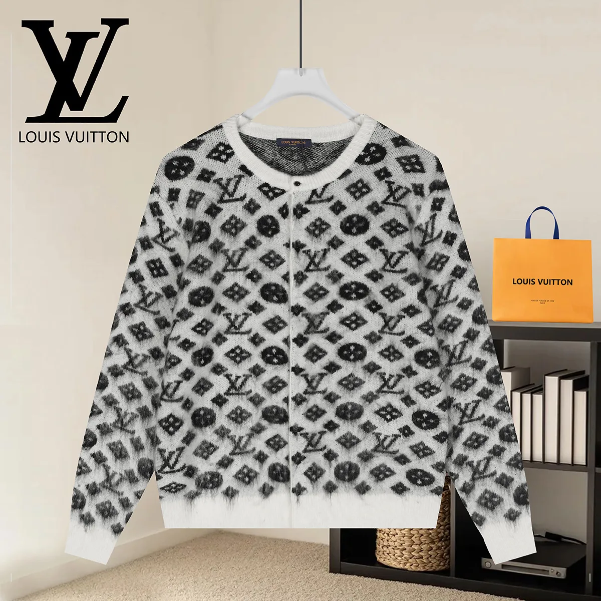 Monogram Jacquard Knit Cardigan D21022906