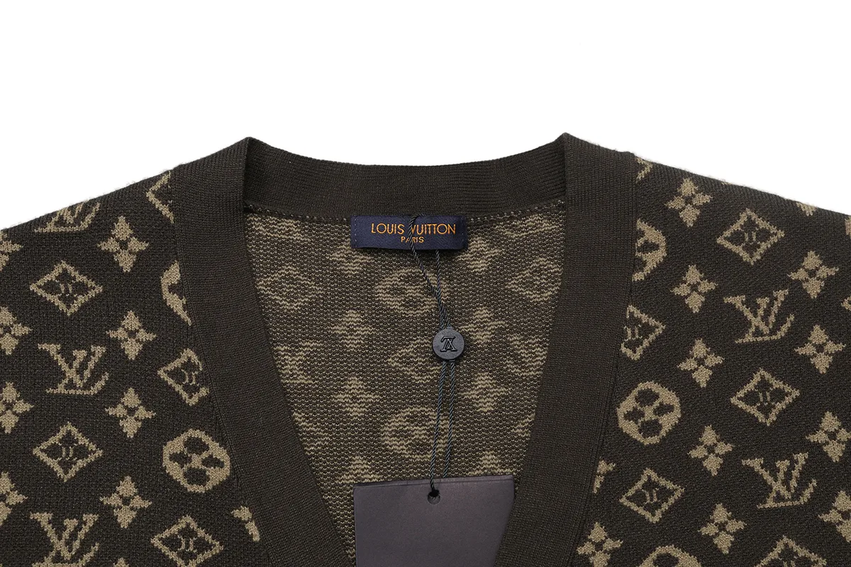 Monogram Doodles Embroidered Wool Cardigan D22022893 — view 3