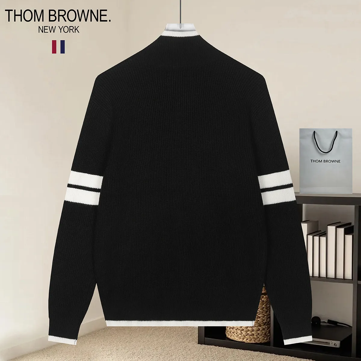 Zip-Up Merino Wool Cardigan D22022883 — view 2