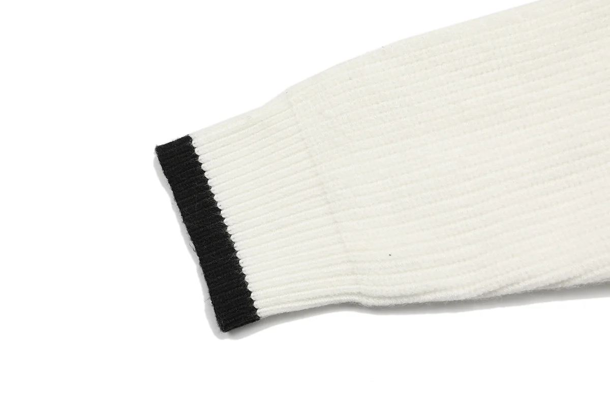 Striped Merino Wool Zip-Up Cardigan D22022882 — view 7