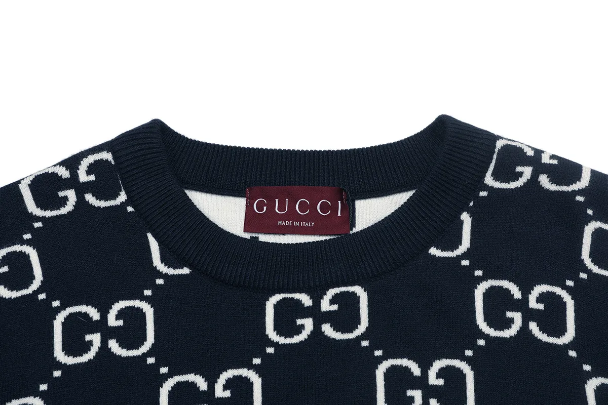 GG Monogram Jacquard Wool Sweater D18022934 — view 3
